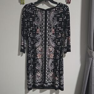 Elegant Black Paisley Dress